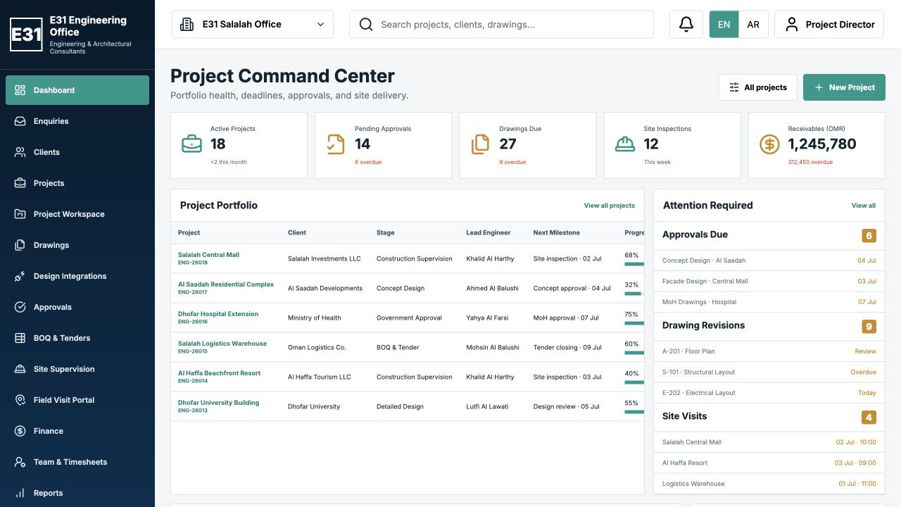 Engineering Office System interface