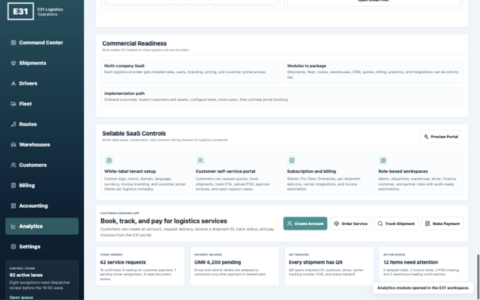 Logistics System Analytics