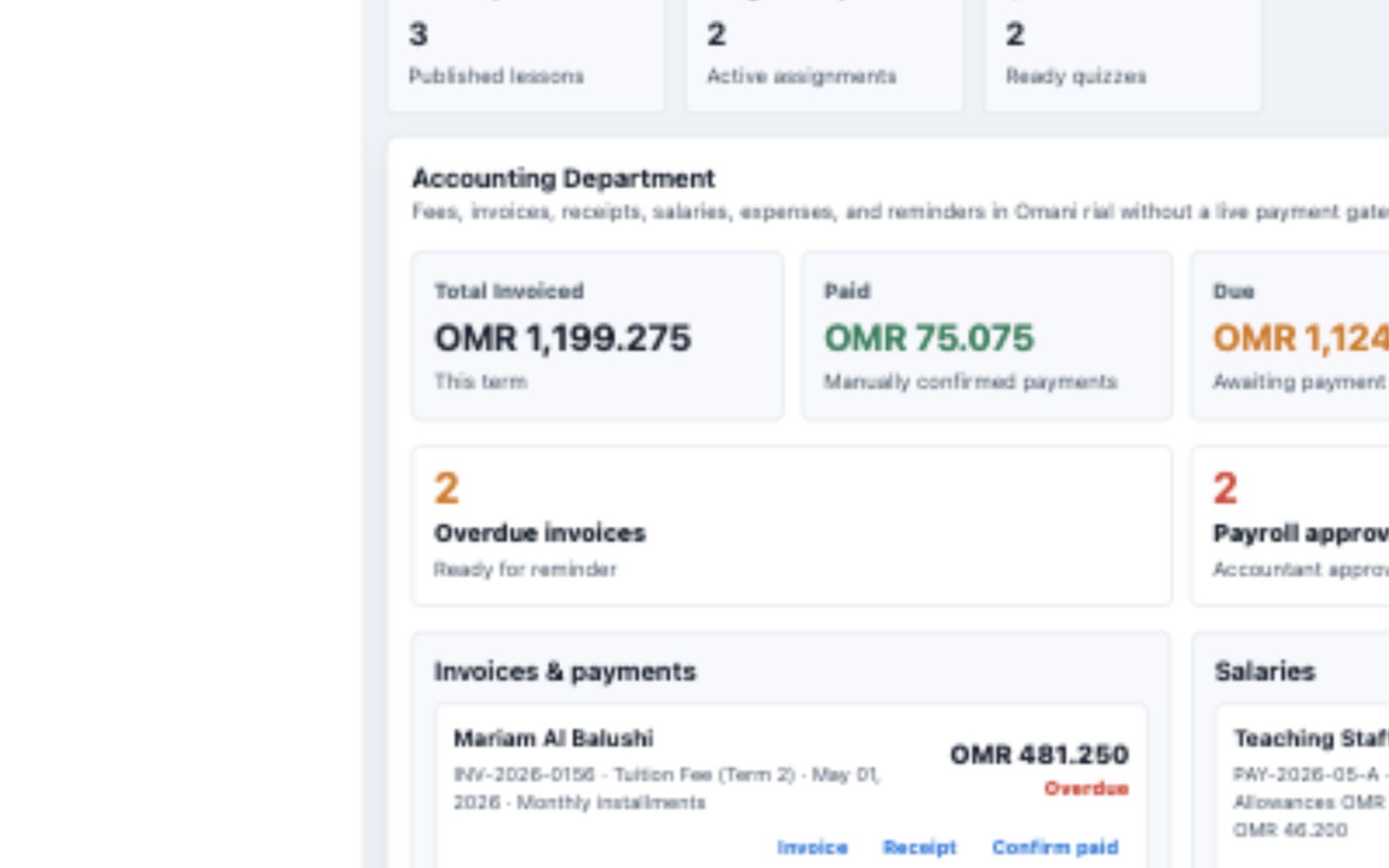 Smart School System Accounting